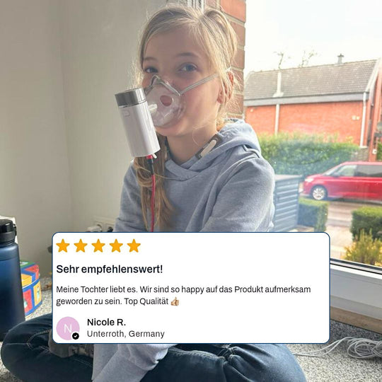 Mädchen inhaliert die OXYGEN Sole