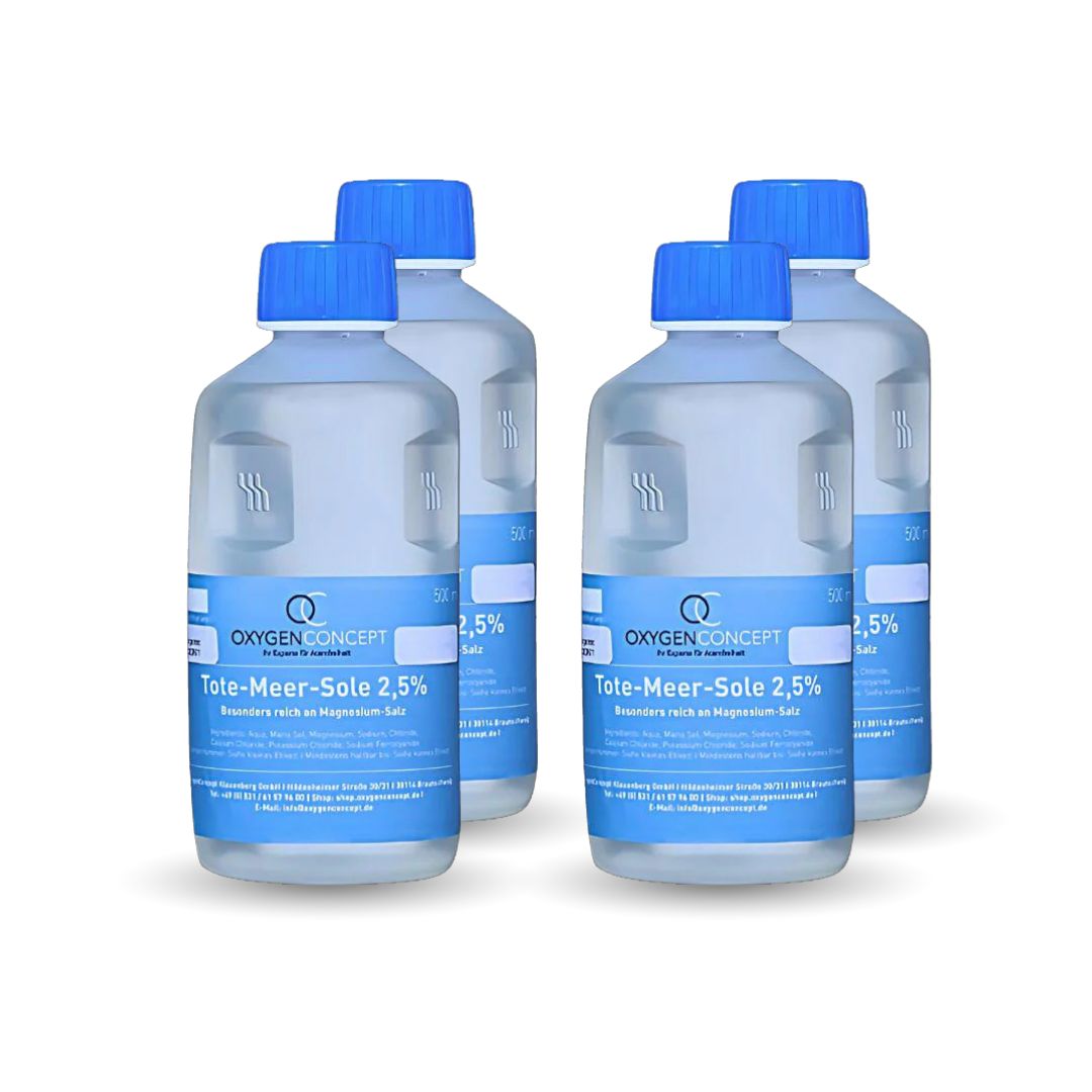 4x 500ml Sole 2,5% Vorratspack für Pferdeinhalation