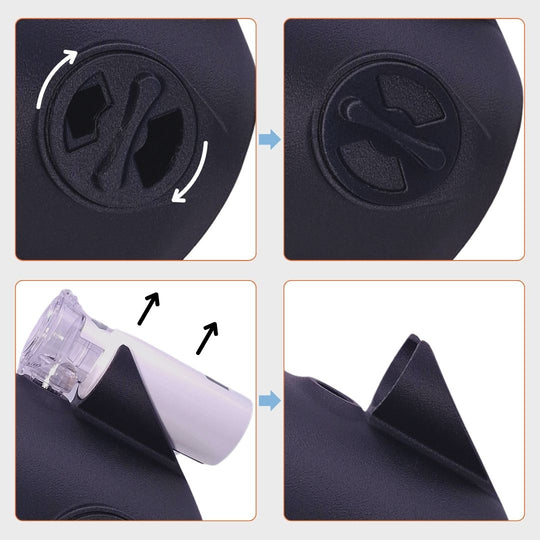 Detailaufnahme der EquiBuddy Inhalationsmaske – Fokus auf Material und Designmerkmale.